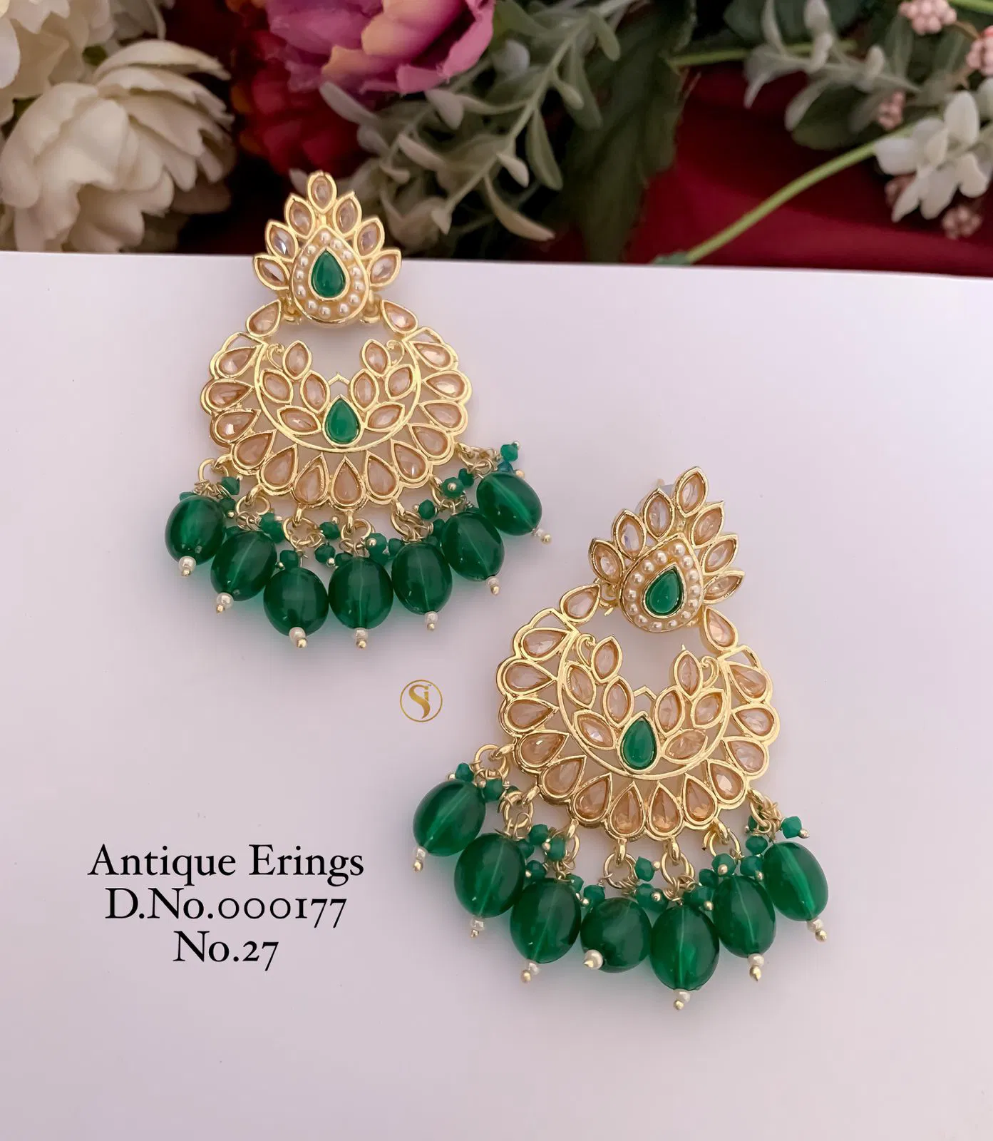 3 Designer Party Wedding Wear Antique Earrings Manufacturers
